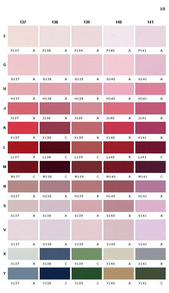 Таблиця кольорів Monikolor Nova