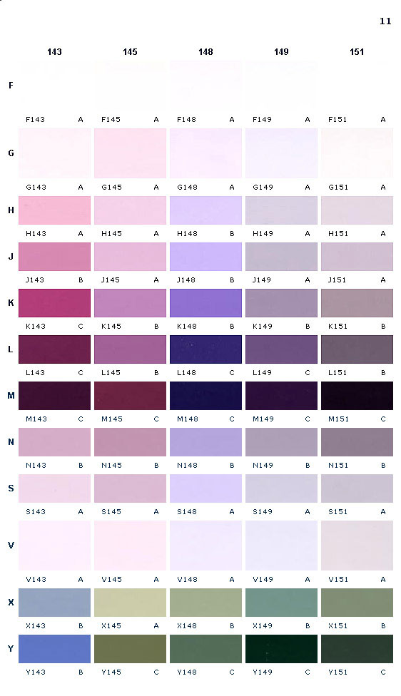Таблиця кольорів Monikolor Nova